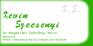 kevin szecsenyi business card